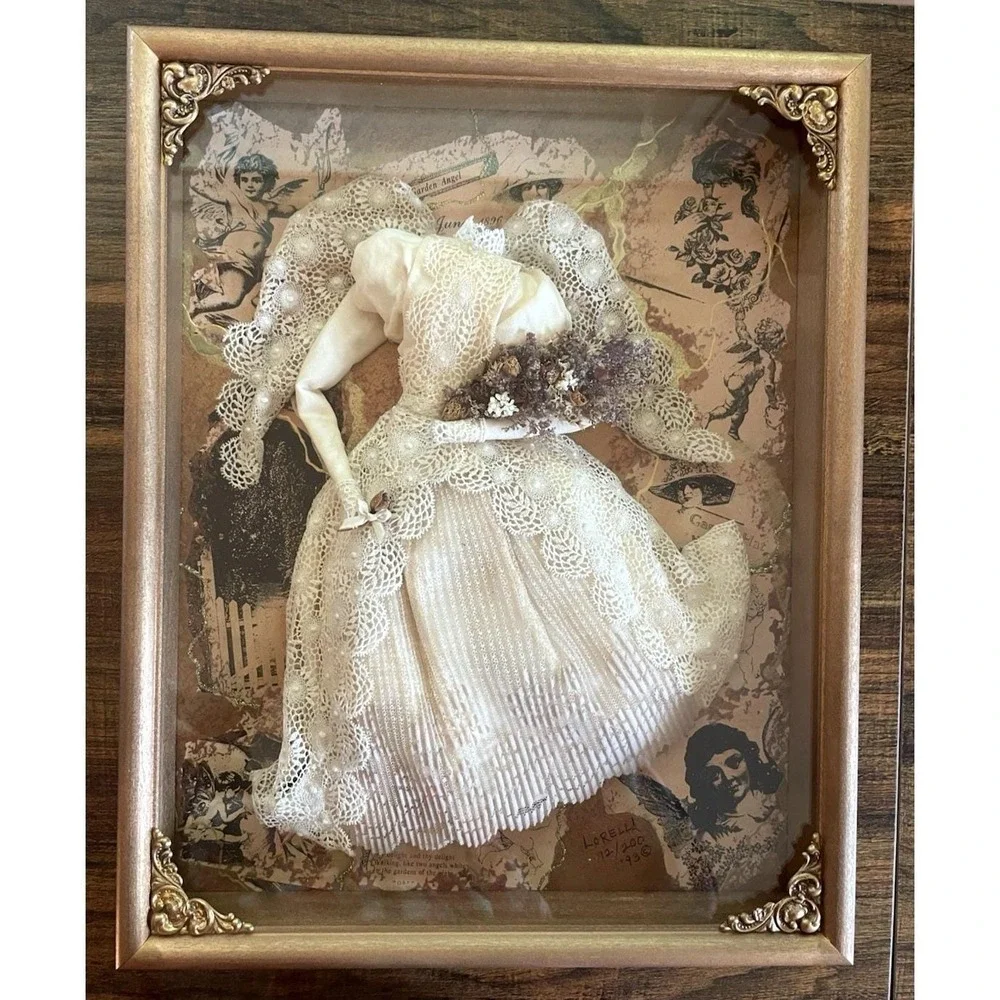 Lorella Collections‎ Garden Angel Shadow Box Victorian Styled Framed Number 12